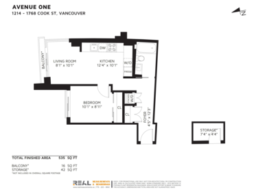 1214 1768 Cook Street, Vancouver, BC, Vancouver — Apartment/Condo for sale