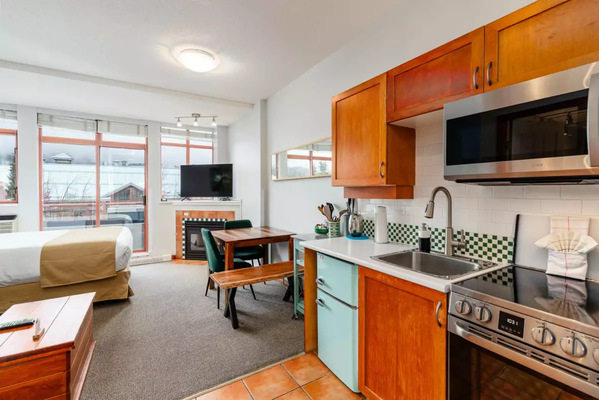 Living Room Photo of 419 4369 Main Street, Whistler, BC