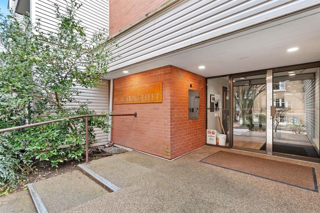 Exterior Front Photo of 207 1080 Broughton Street, Vancouver, BC