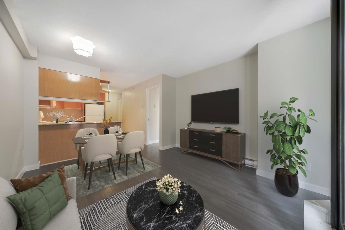 Kitchen Island Photo of 309 1189 Howe Street, Vancouver, BC
