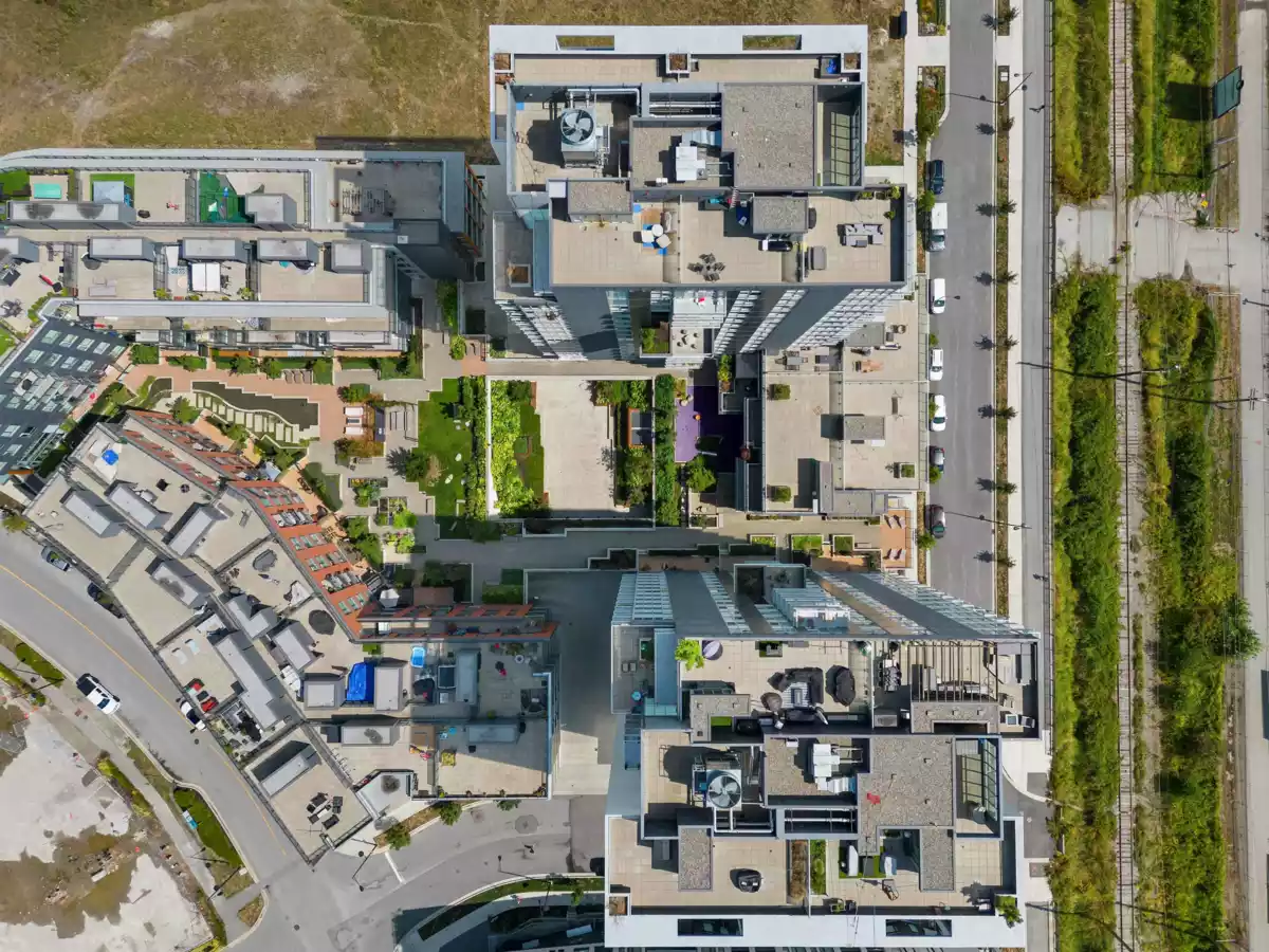 Aerial View of 309 3588 Sawmill Crescent, Vancouver, BC