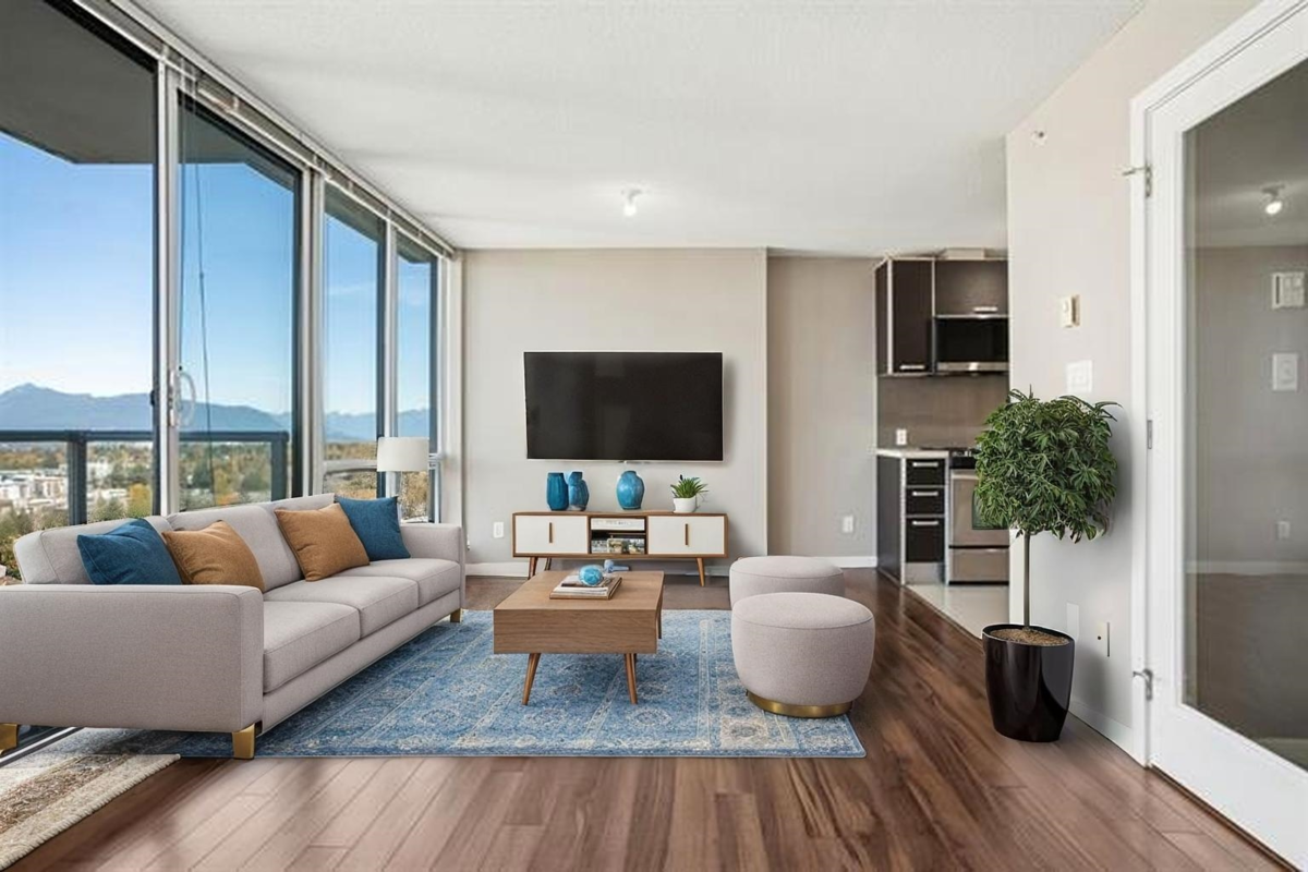 Living Room Photo of 3601 9981 Whalley Boulevard, Surrey, BC