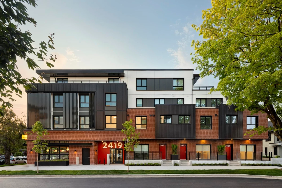 Exterior Front Photo of 303 2419 Grant Street, Vancouver, BC