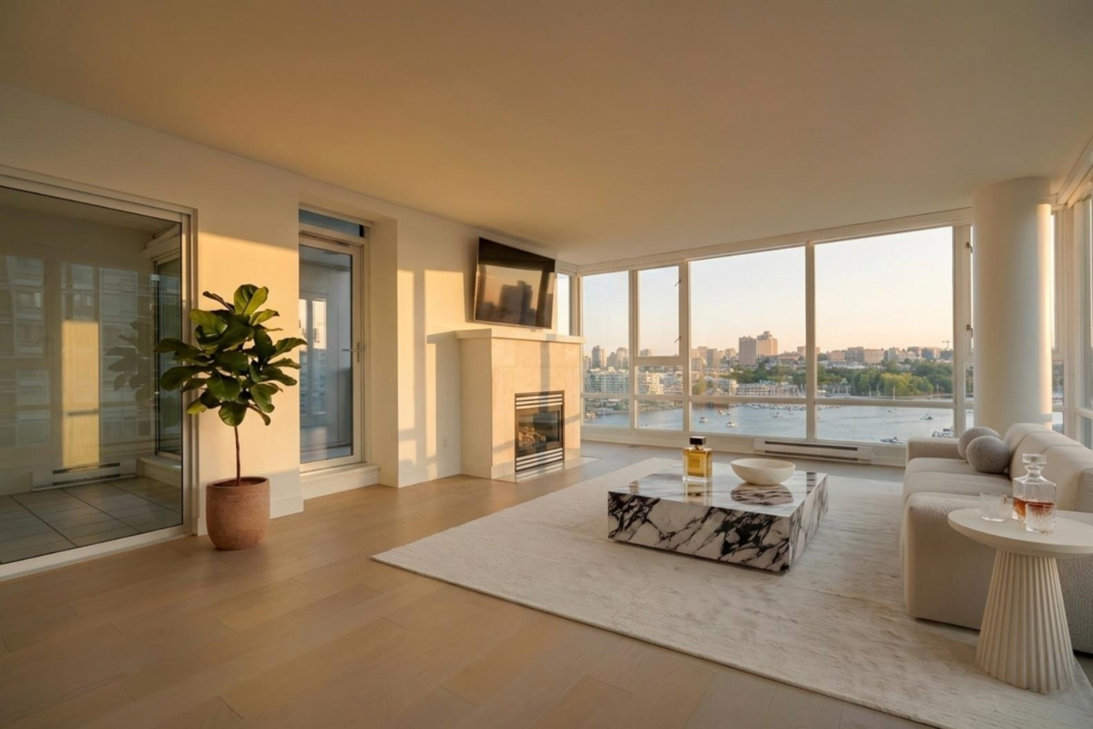 Living Room Photo of 1507 1033 Marinaside Crescent, Vancouver, BC