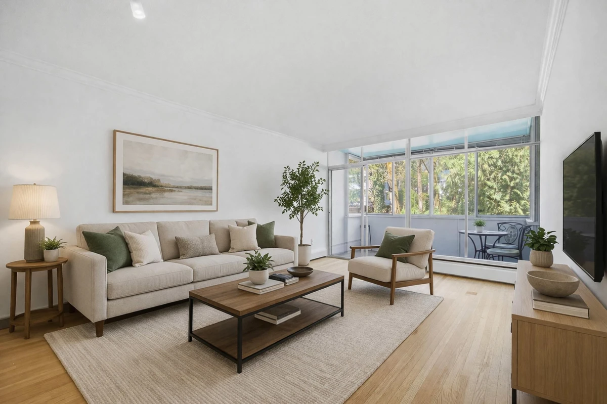 Living Room Photo of 106 1425 Esquimalt Avenue, West Vancouver, BC