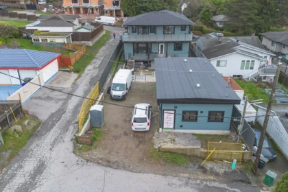 Aerial View of 8007 Bradley Avenue, Burnaby, BC