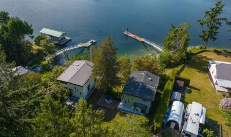 Aerial View of 4979 Gonzales Road, Madeira Park, BC