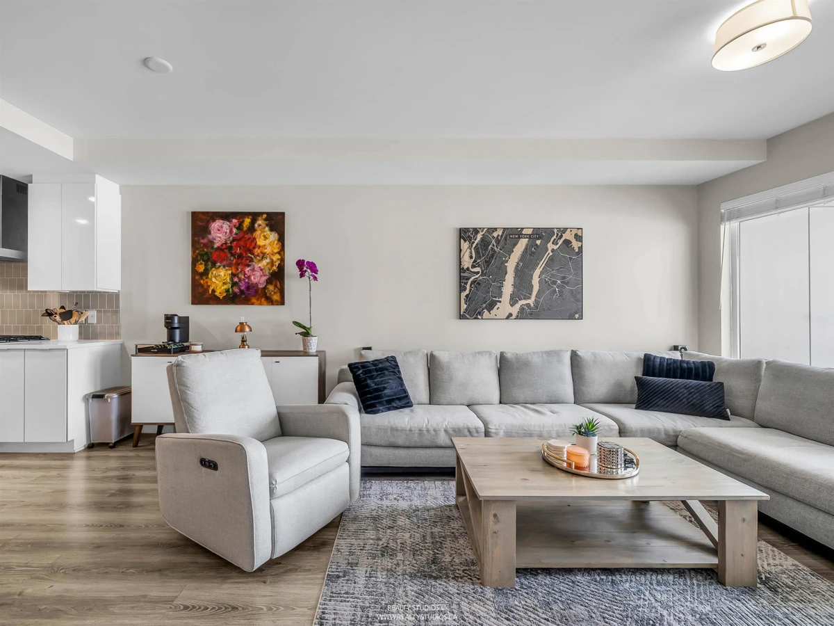 Living Room Photo of 401 1496 Charlotte Road, North Vancouver, BC