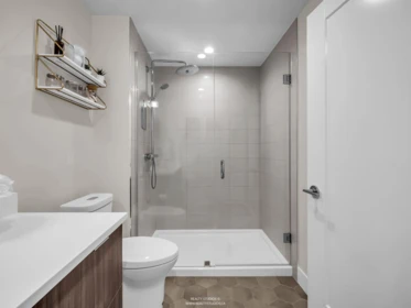Basement Recreation Room Photo of 401 1496 Charlotte Road, North Vancouver, BC