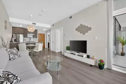 Kitchen Island Photo of 903 8699 Hazelbridge Way, Richmond, BC
