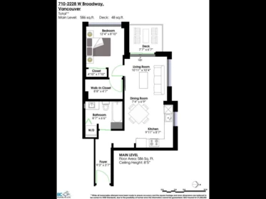 Basement Recreation Room Photo of 710 2228 W Broadway, Vancouver, BC