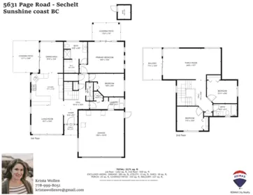 Aerial View of 5631 Page Road, Sechelt, BC