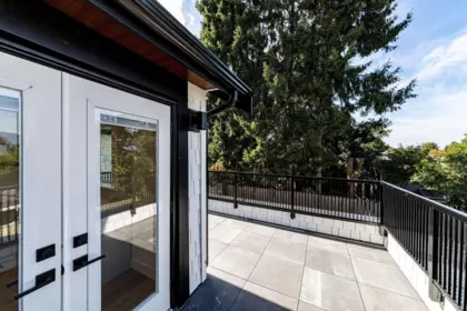 Aerial View of 5447 Killarney Street, Vancouver, BC