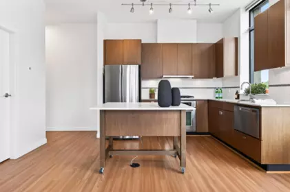Living Room Photo of 501 121 Brew Street, Port Moody, BC