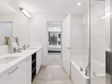 Powder Room Photo of 405 3581 Ross Drive, Vancouver, BC