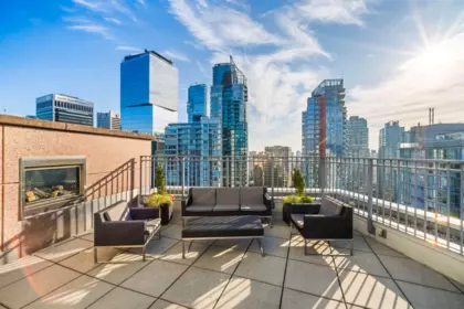 Aerial View of 2302 1205 W Hastings Street, Vancouver, BC