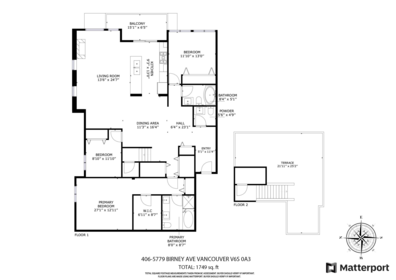 Entry Foyer Photo of 406 5779 Birney Avenue, Vancouver, BC
