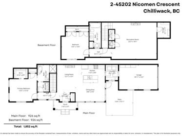 2 45202 Nicomen Crescent, Chilliwack, BC, Chilliwack — Half Duplex for sale