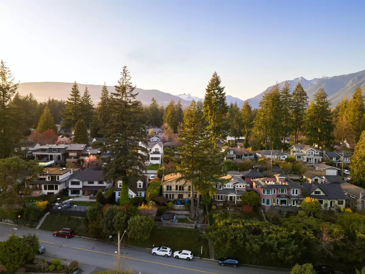 Aerial View of 1144 W Keith Road, North Vancouver, BC