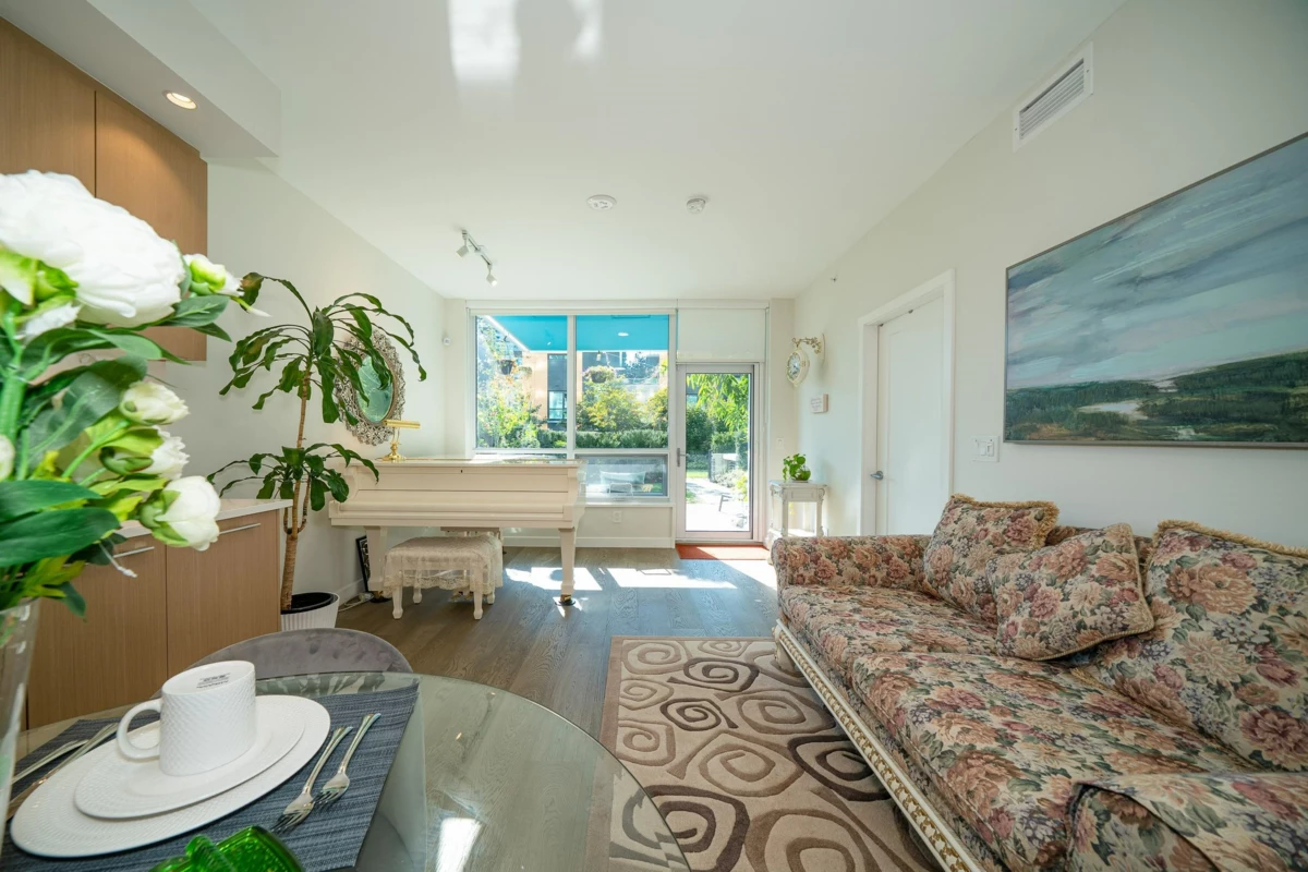 Living Room Photo of 101 5608 Berton Avenue, Vancouver, BC