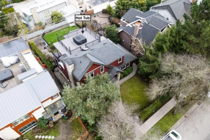 Aerial View of 3936 Quesnel Drive, Vancouver, BC