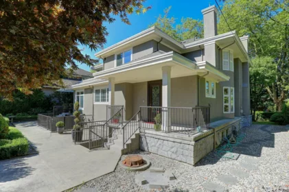 Aerial View of 4538 Angus Drive, Vancouver, BC