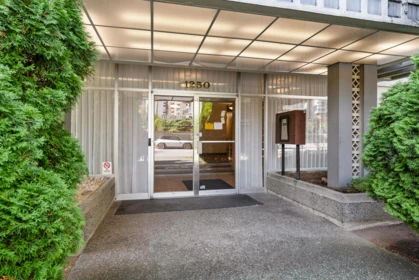 Aerial View of 806 1250 Burnaby Street, Vancouver, BC