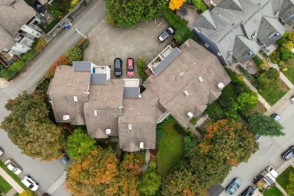 Aerial View of 2 261 W 16th Street, North Vancouver, BC