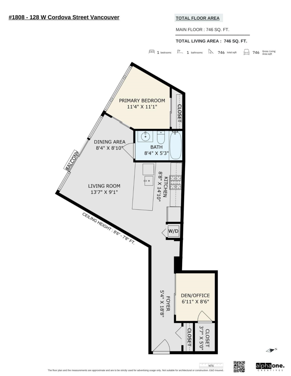 Powder Room Photo of 1808 128 W Cordova Street, Vancouver, BC