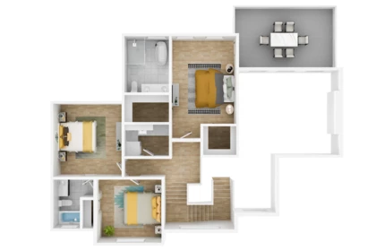 Aerial View of 1236 Castle Road, Gibsons, BC