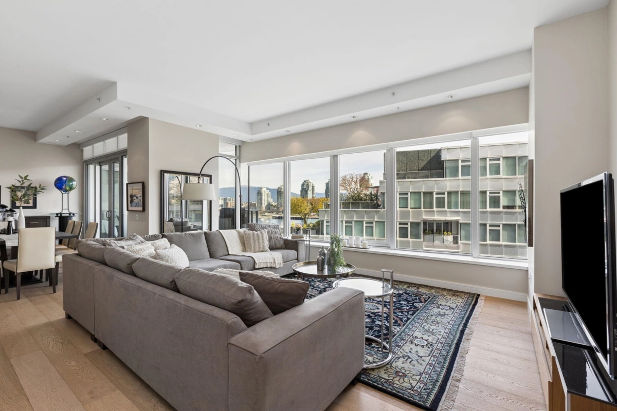 Living Room Photo of 603 181 Athletes Way, Vancouver, BC