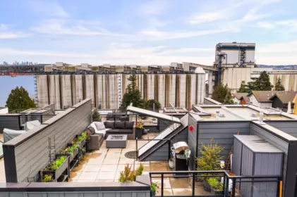 Aerial View of 444 545 E 2nd Street, North Vancouver, BC