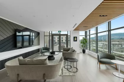 Aerial View of 703 755 Harbourside Drive, North Vancouver, BC