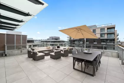Outdoor Patio Photo of 703 755 Harbourside Drive, North Vancouver, BC