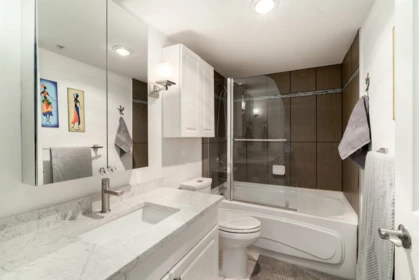 Powder Room Photo of 1101 200 Newport Drive, Port Moody, BC