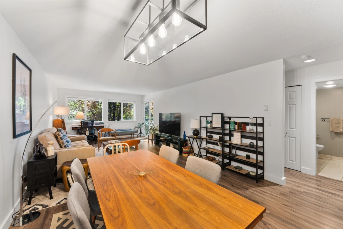 Living Room Photo of 203 650 Moberly Road, Vancouver, BC