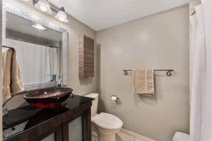 Powder Room Photo of 203 650 Moberly Road, Vancouver, BC