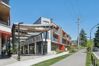 Aerial View of 204 333 St. Davids Avenue, North Vancouver, BC
