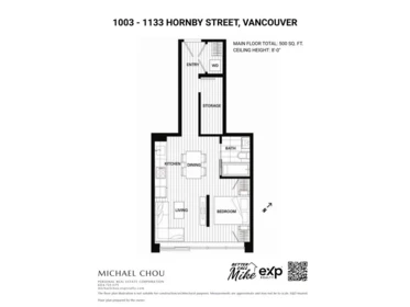 Entry Foyer Photo of 1003 1133 Hornby Street, Vancouver, BC