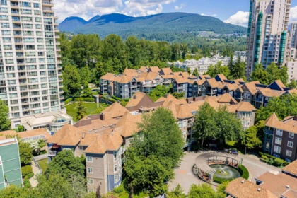 Aerial View of 202 3075 Primrose Lane, Coquitlam, BC