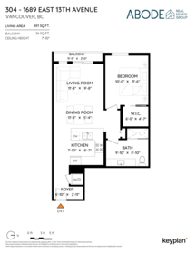 304 1689 E 13th Avenue, Vancouver, BC, Vancouver — Apartment/Condo for sale