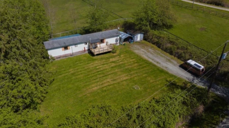 Aerial View of 2010 Ranch Road, Roberts Creek, BC
