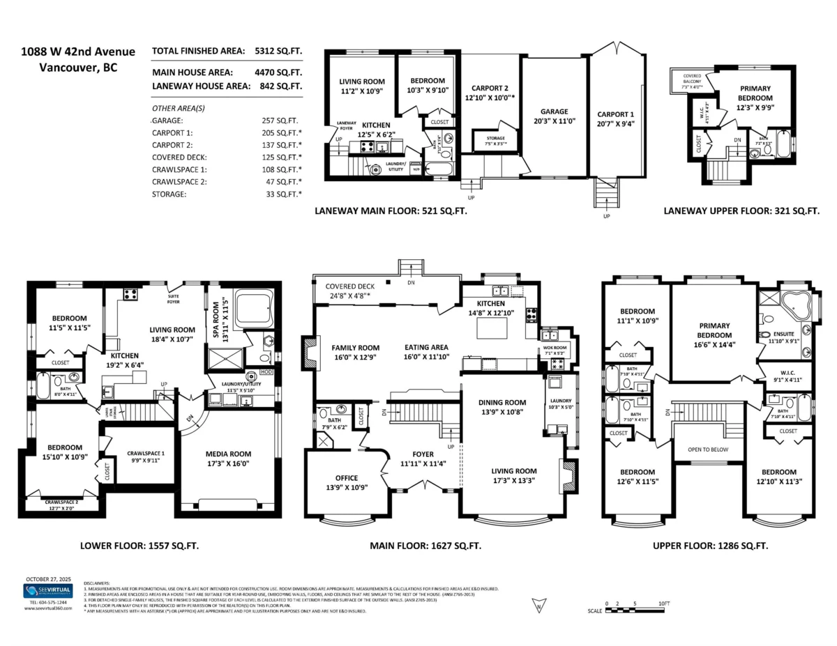 Aerial View of 1088 W 42nd Avenue, Vancouver, BC