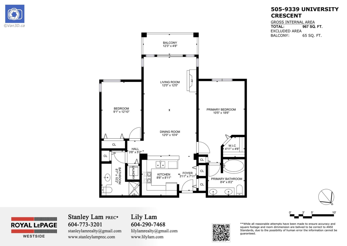Outdoor Deck Photo of 505 9339 University Crescent, Burnaby, BC