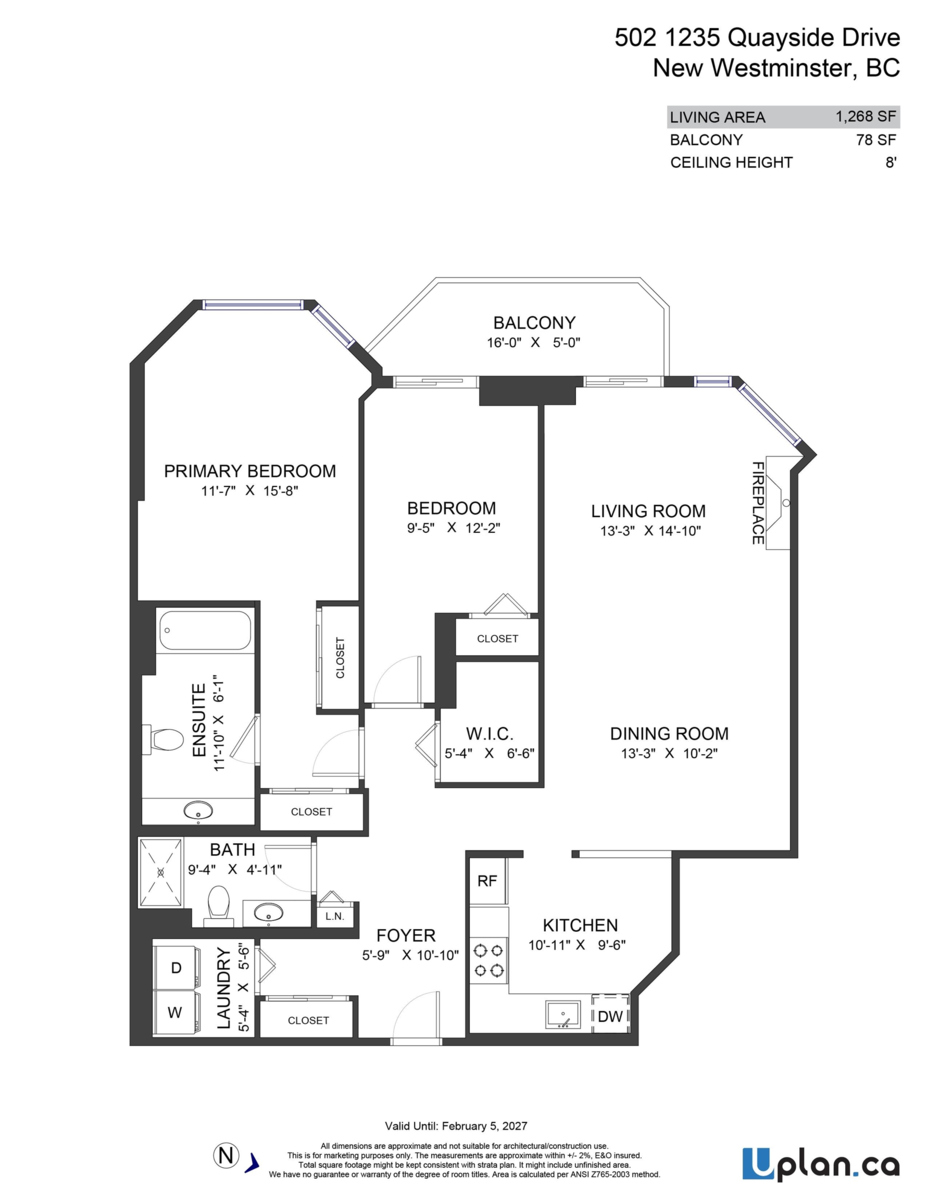 Outdoor Patio Photo of 502 1235 Quayside Drive, New Westminster, BC