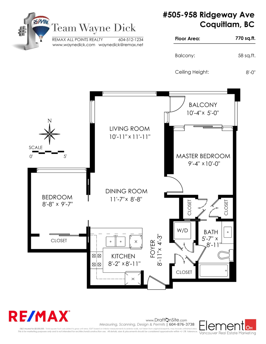 Exterior Rear Photo of 505 958 Ridgeway Avenue, Coquitlam, BC