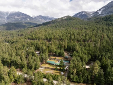 Aerial View of 9660 Devine Street, D'Arcy, BC