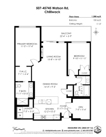 Aerial View of 507 45745 Watson Road, Chilliwack, BC