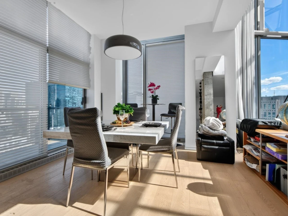 Dining Area Photo of 2703 889 Homer Street, Vancouver, BC