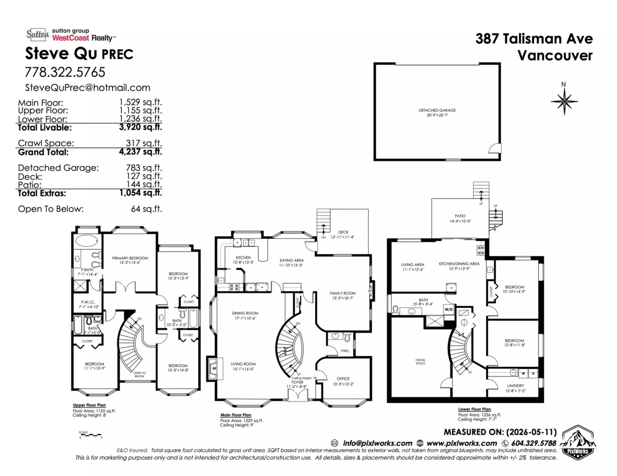 Exterior Rear Photo of 387 Talisman Avenue, Vancouver, BC